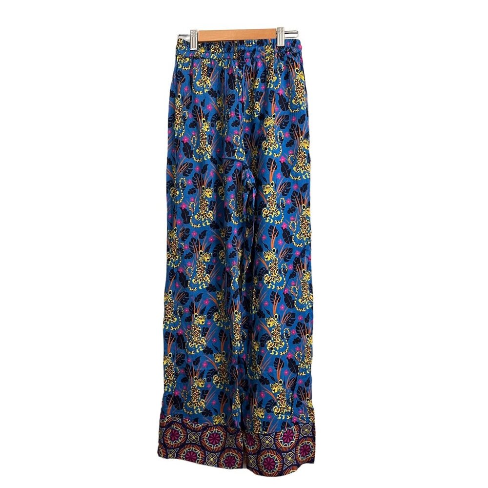 NWT Anthropologie Janine Lecour Fleurs 2 Piece Pajama Set Cheetah Leopar… - Picture 6 of 16